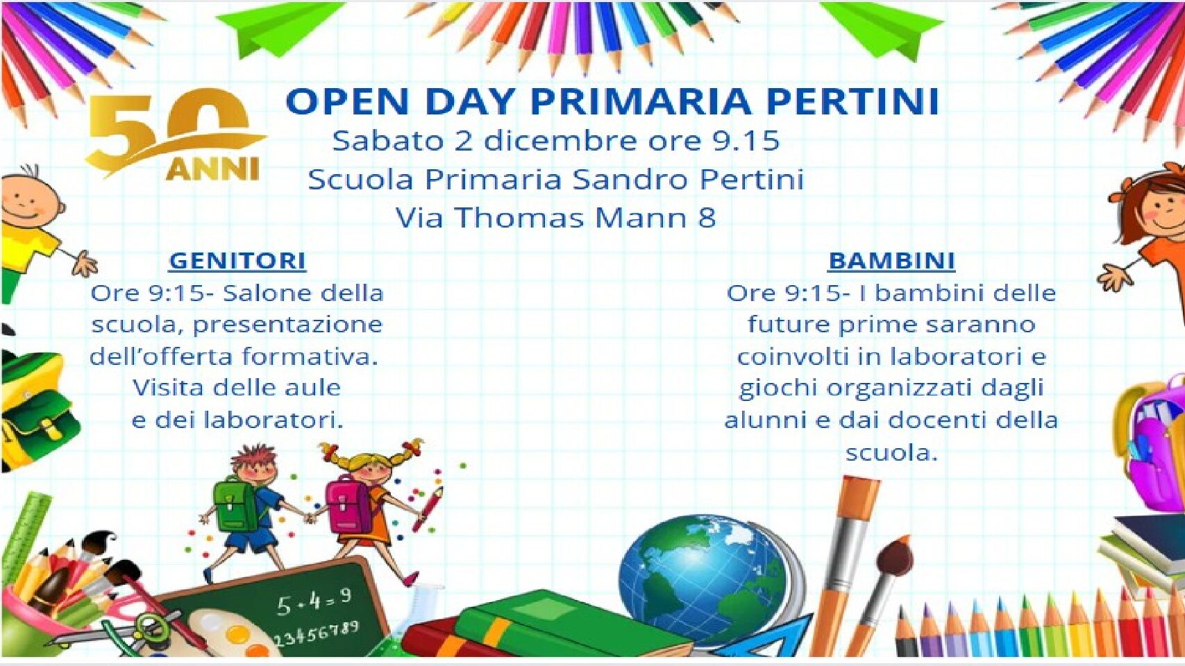 Open Day Scuola Primaria S. Pertini