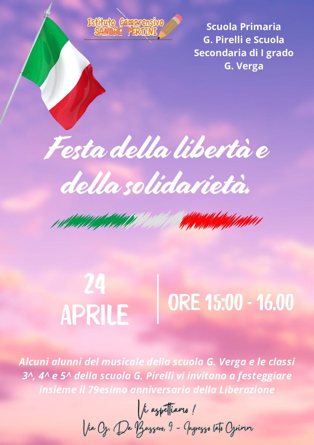 Festa della Liberta’ e della Solidarieta’ 24 Aprile 2024